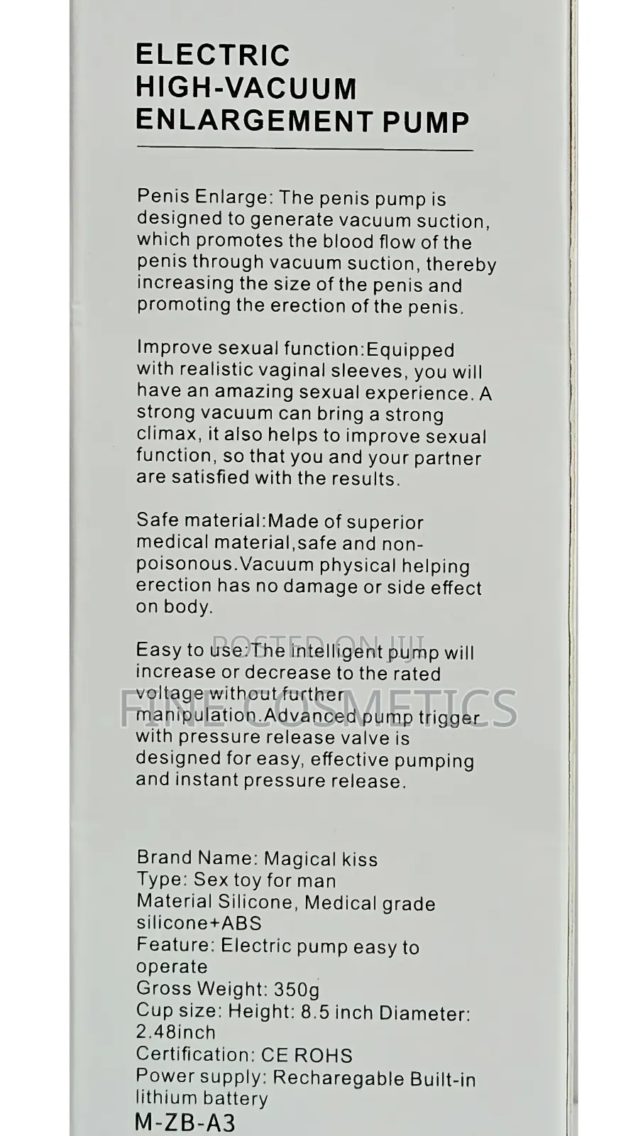 PENIS ENLARGEMENT PUMP | Electric Vacuum Elongation Growth