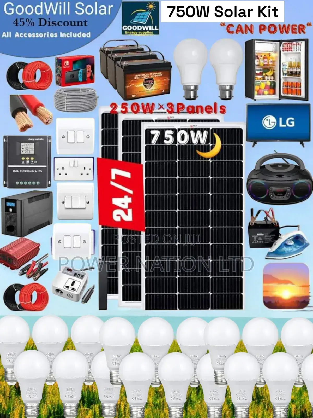 750w Solar System Complete Kit