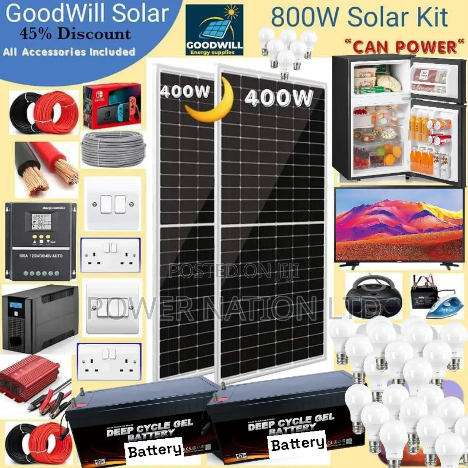 800w Solar System Complete Kit