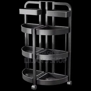 Foldable Kitchen Storage Cart With Wheels