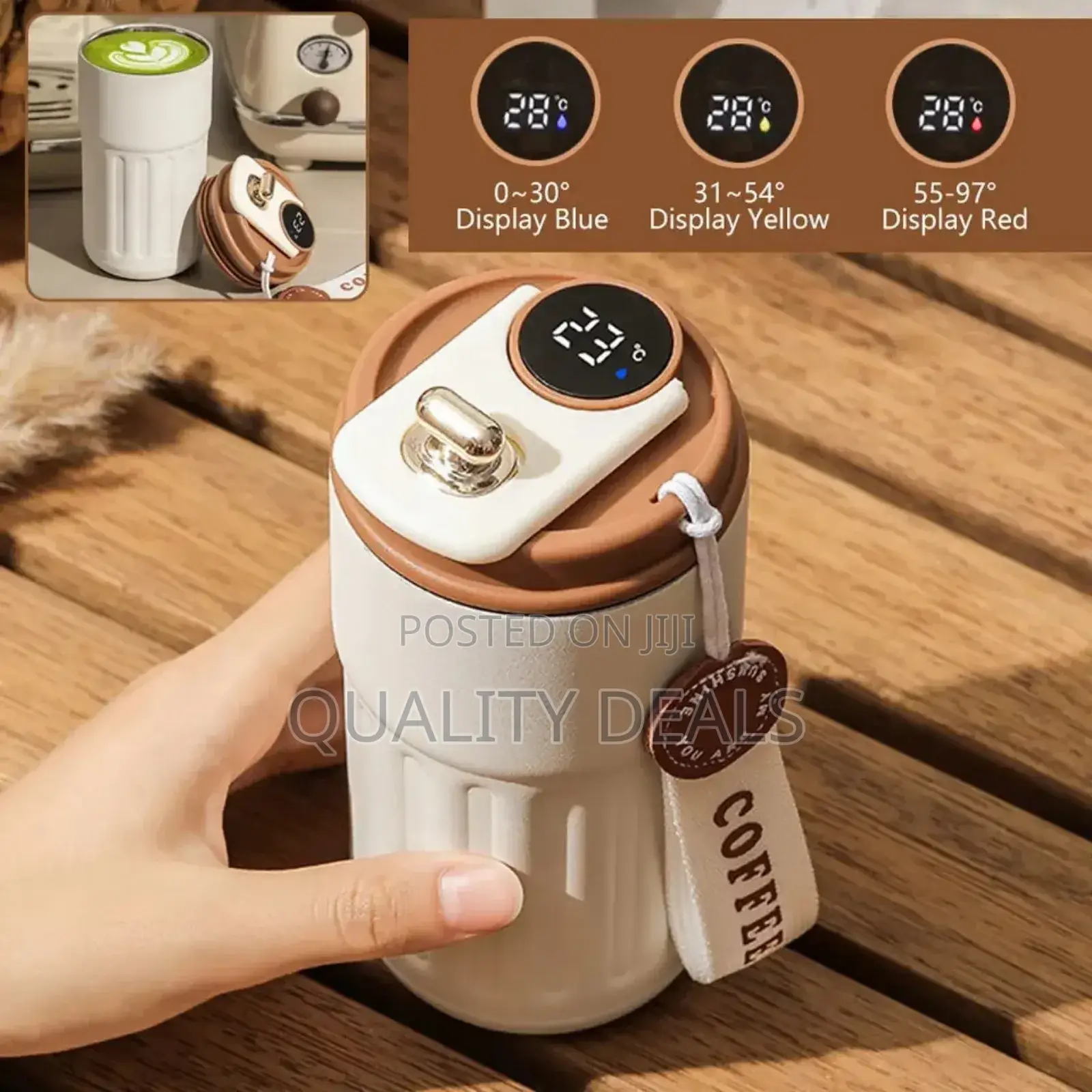 Smart Thermos Bottle Led Temperature Display Coffee Cup