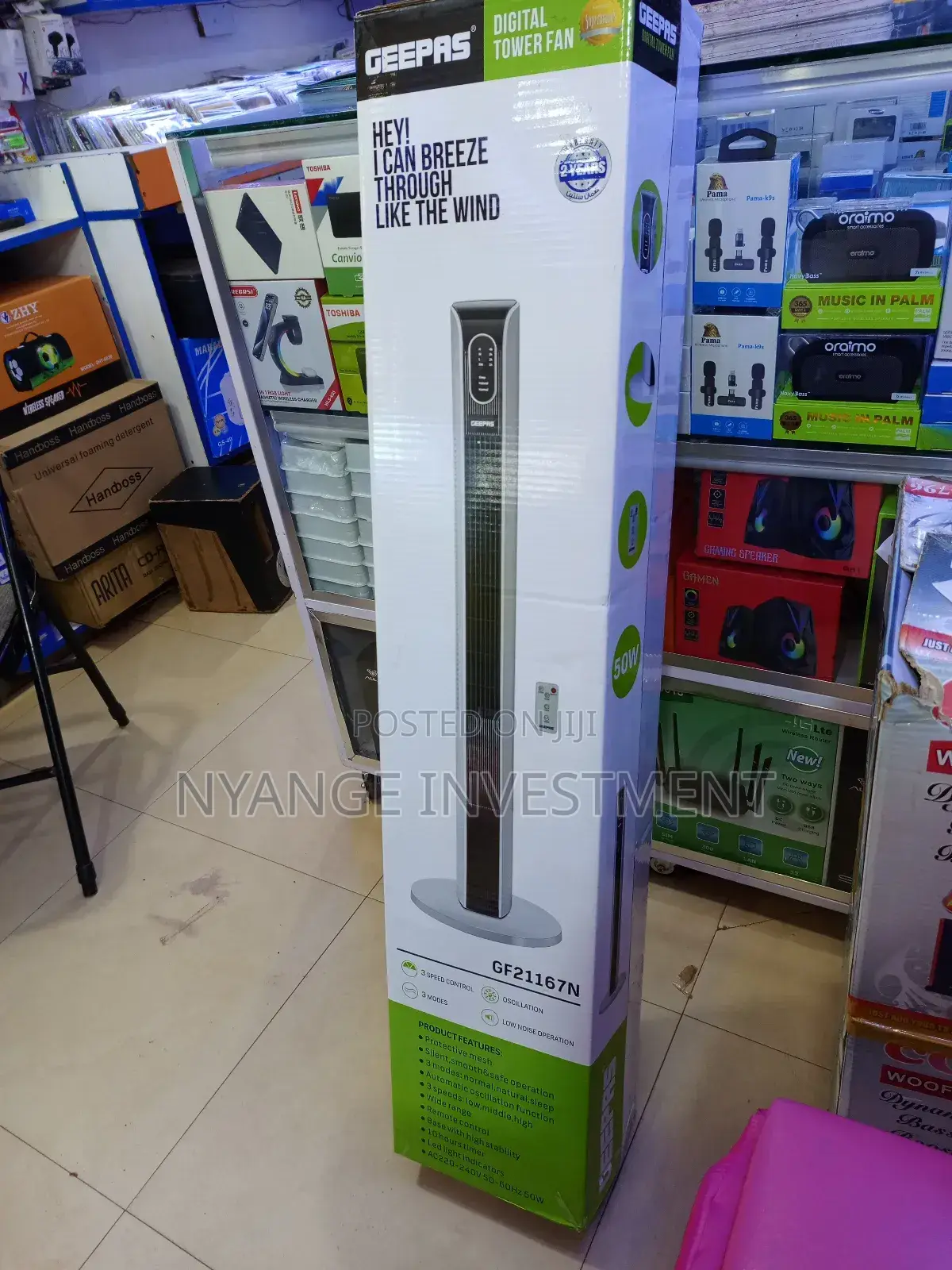 Geepas Digital Tower Fan. Gf21167n Tower Fan