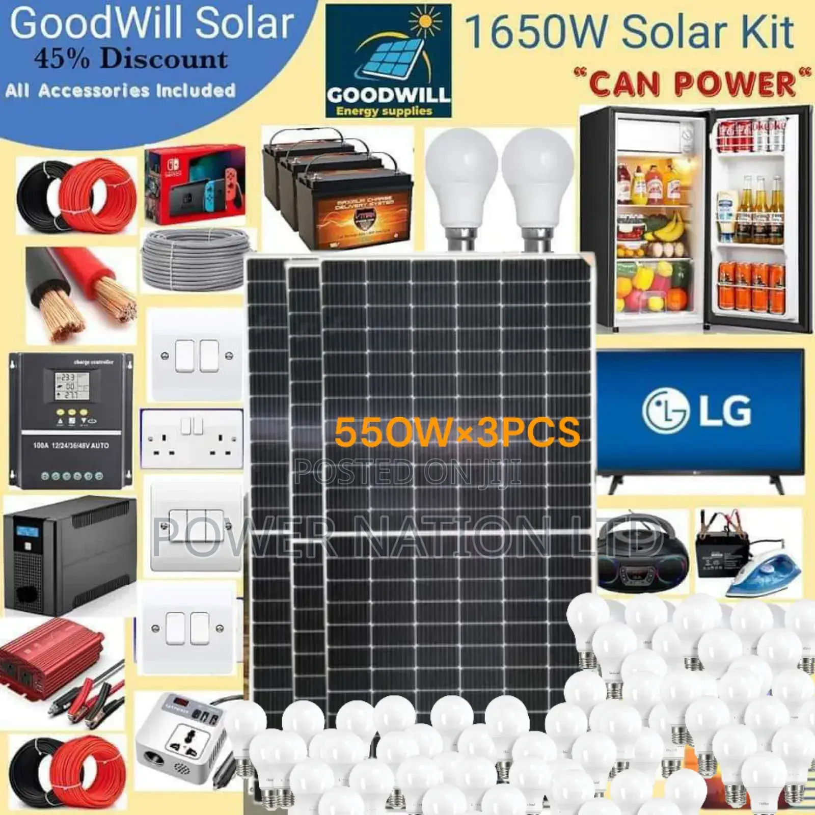 1650w Solar System Complete Kit