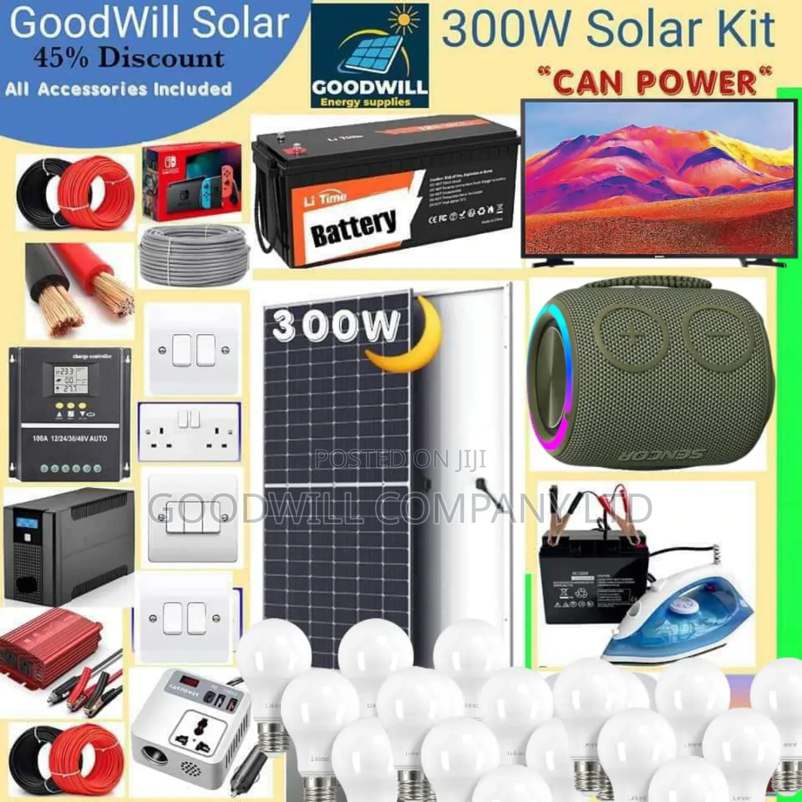300w Solar System Full Kit Charging Even in Rainy Weather