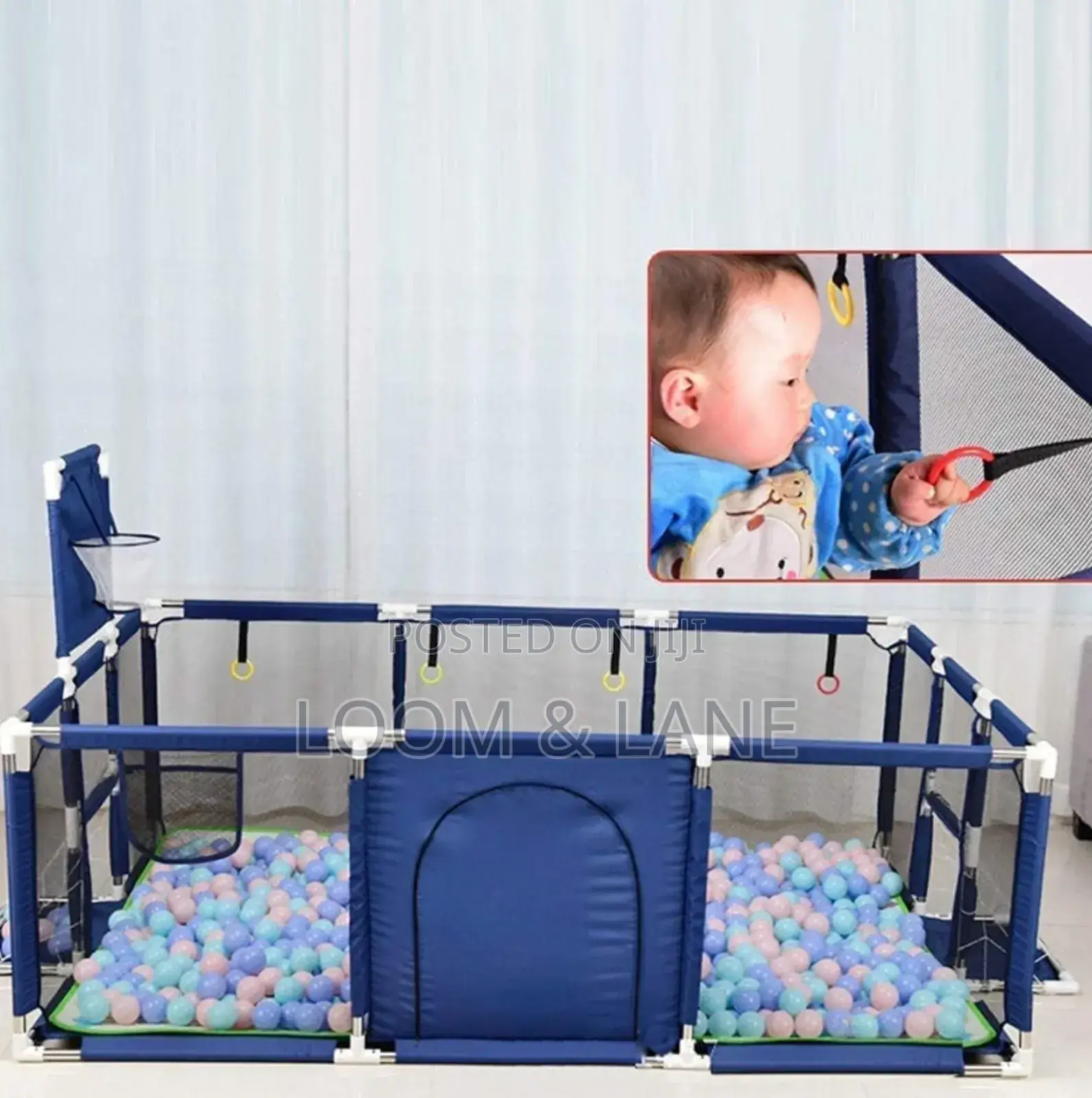 Baby Playpen With Basketball Hoop