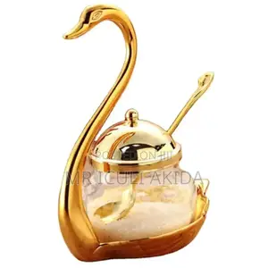 Coffee, Sugar,Salt Promo Swan Glass Jar Bowls