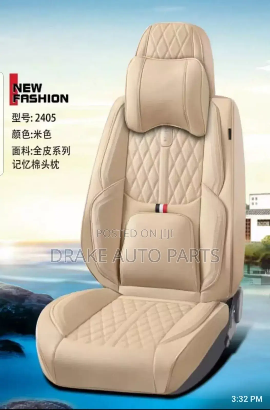 Original Leather Seatcovers Cream Colour for All Cars