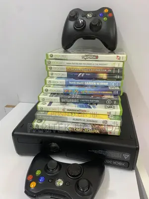 Xbox 360 With Games and Controllers