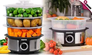 Photo - Food Steamer by Geepas With 3 Tiers