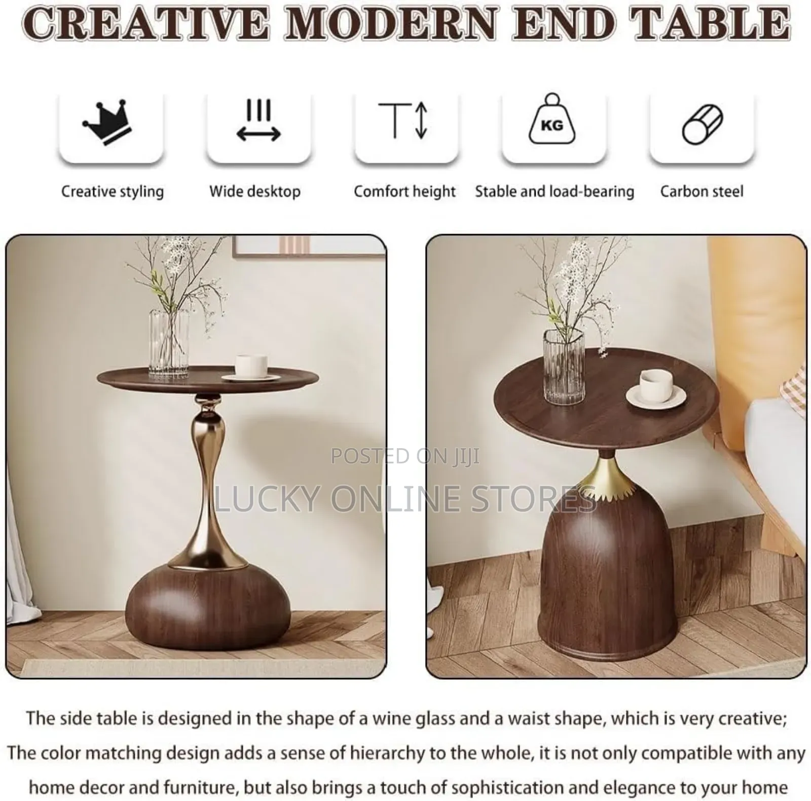Unique Round Side Table
