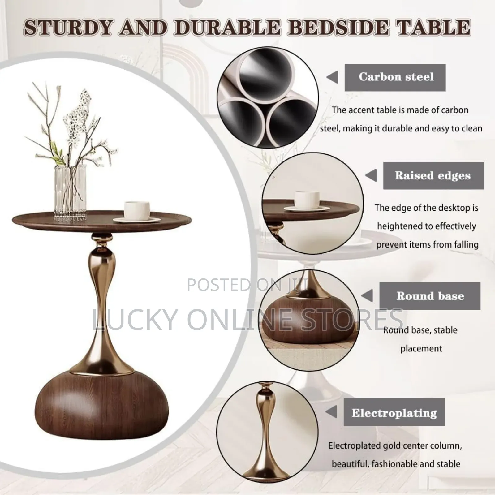 Unique Round Side Table