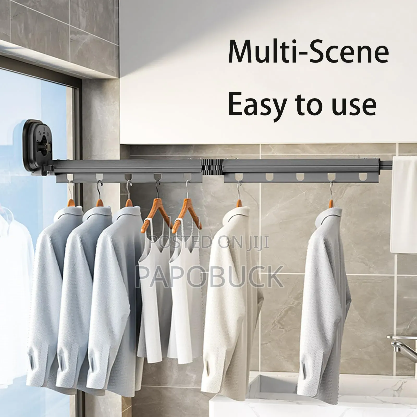 Punch Free Space Saving Clothes Rack
