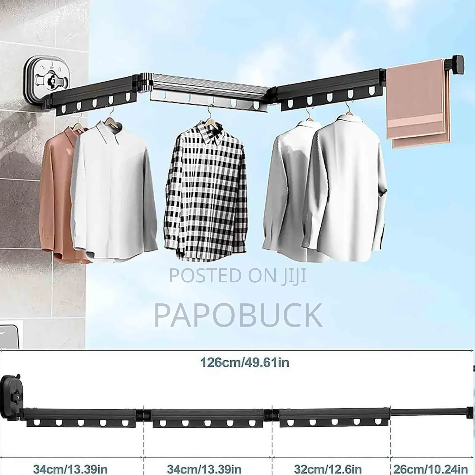 Punch Free Space Saving Clothes Rack