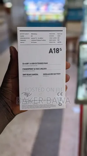New Itel A18s 32 GB Yellow