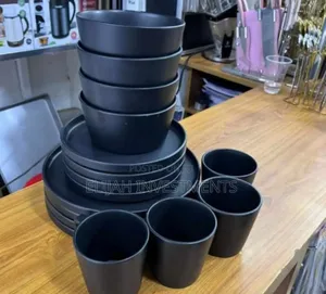 New Unique Ceramic Black Dinner Set