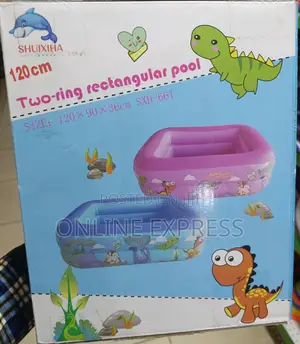 Photo - Double Ring Rectangular Swimming Pool 120cm