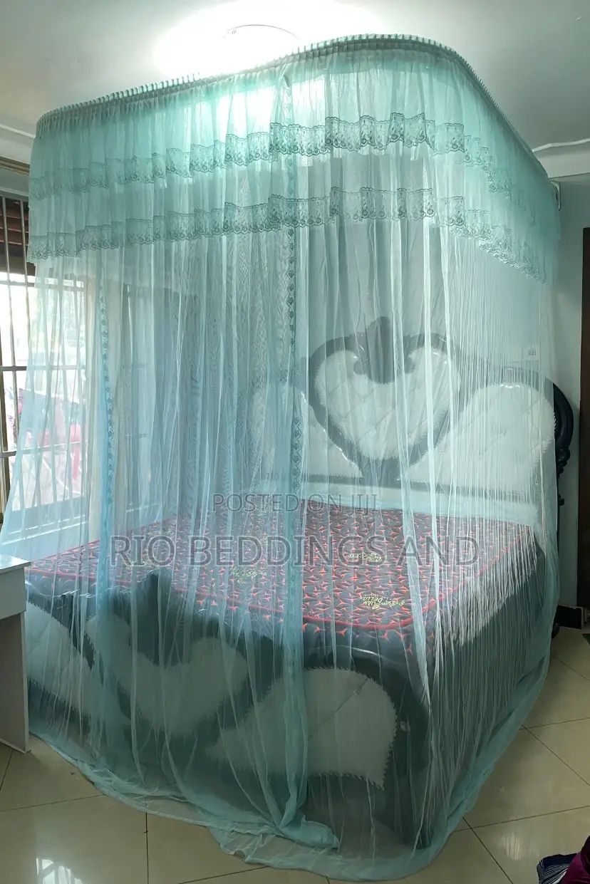 Wall Mount Mosquito Net / Color Blue