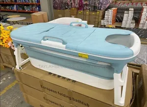 Adult Folding Bathtub With Lid, Massage Rollers and Basket,