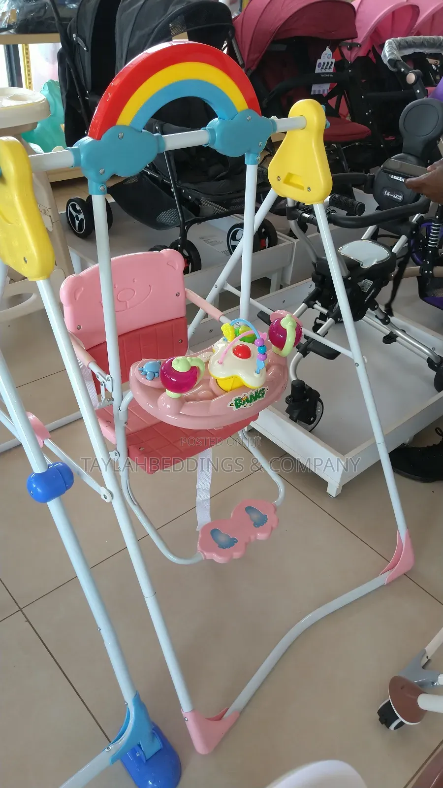 , Single Seater Baby Swing With Stand, Multicoloured
