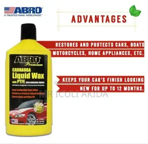 473ml Abro Car,Boat,Bike Cleanin Plastic Restorer Liquid Wax