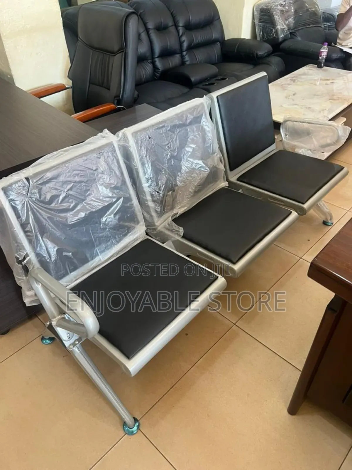 Leather Waiting Chair 3_seater/Airport Chair