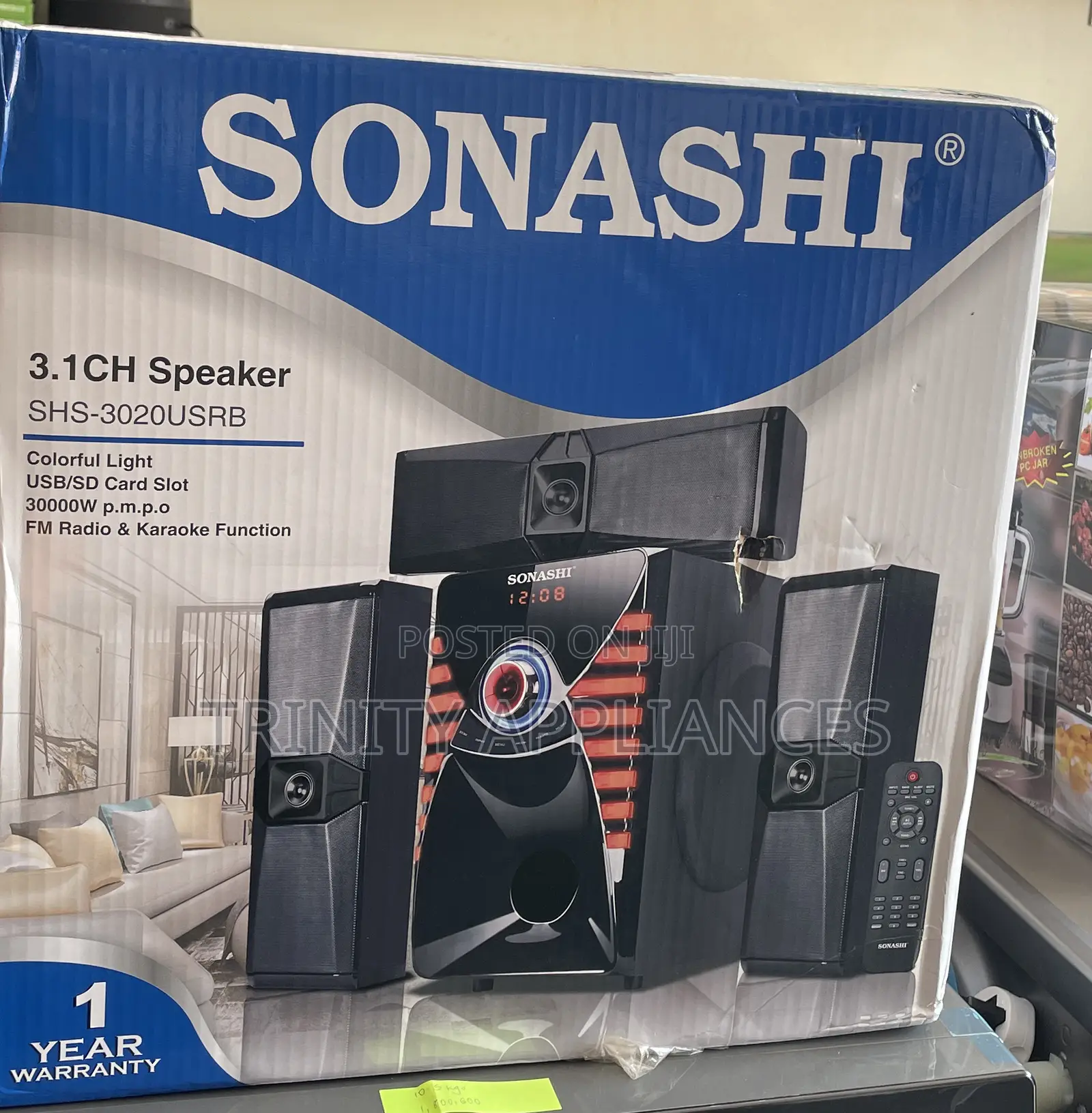 Sonashi 3.1ch Home Speaker System SHS-3020USRB