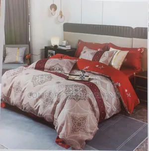 Six by Six Bedcover Brown With 2 Pillowcases 1 Bedsheet