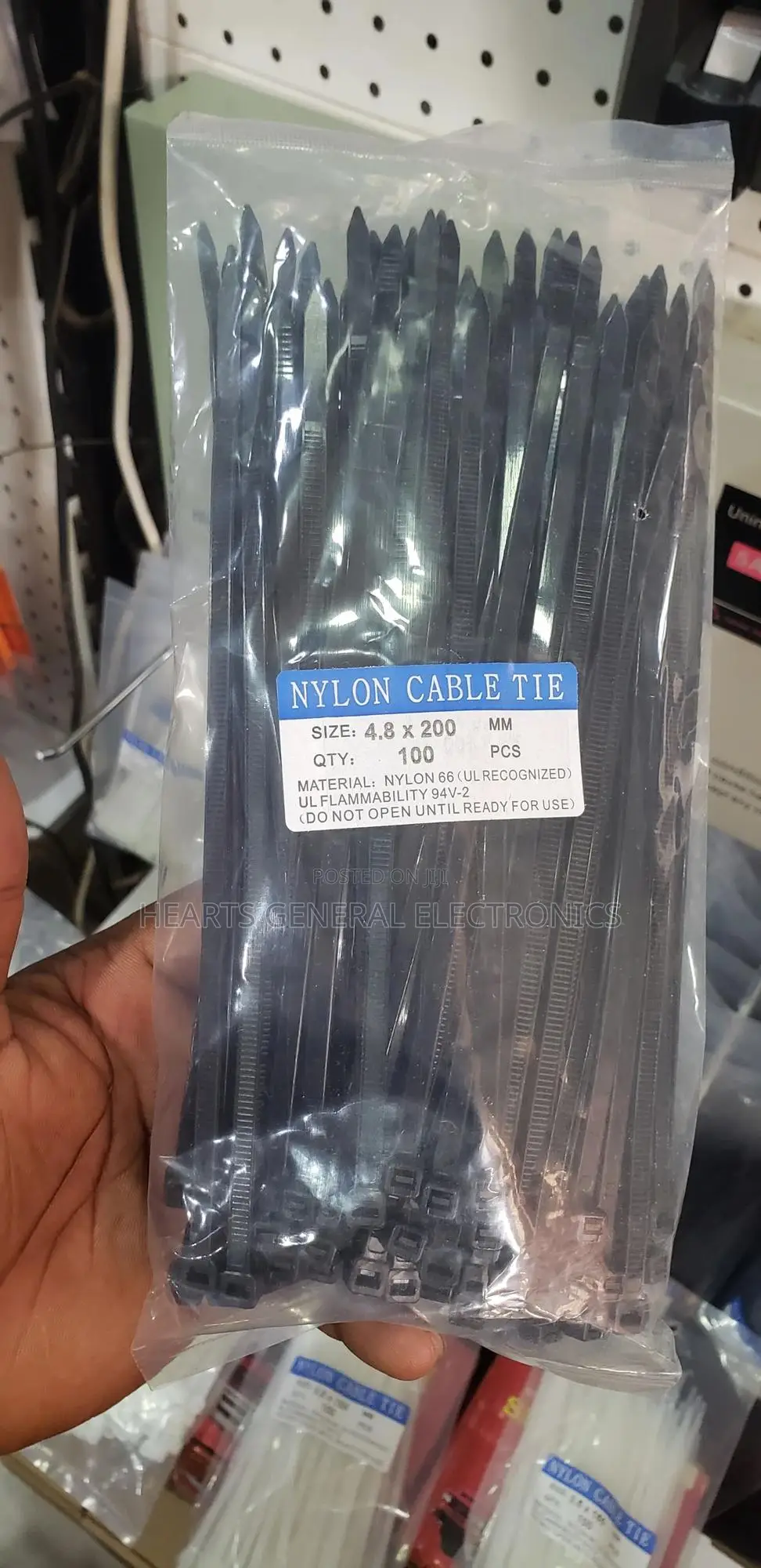 Nylon Cable Tie 3.5x150mm, White (100pcs)