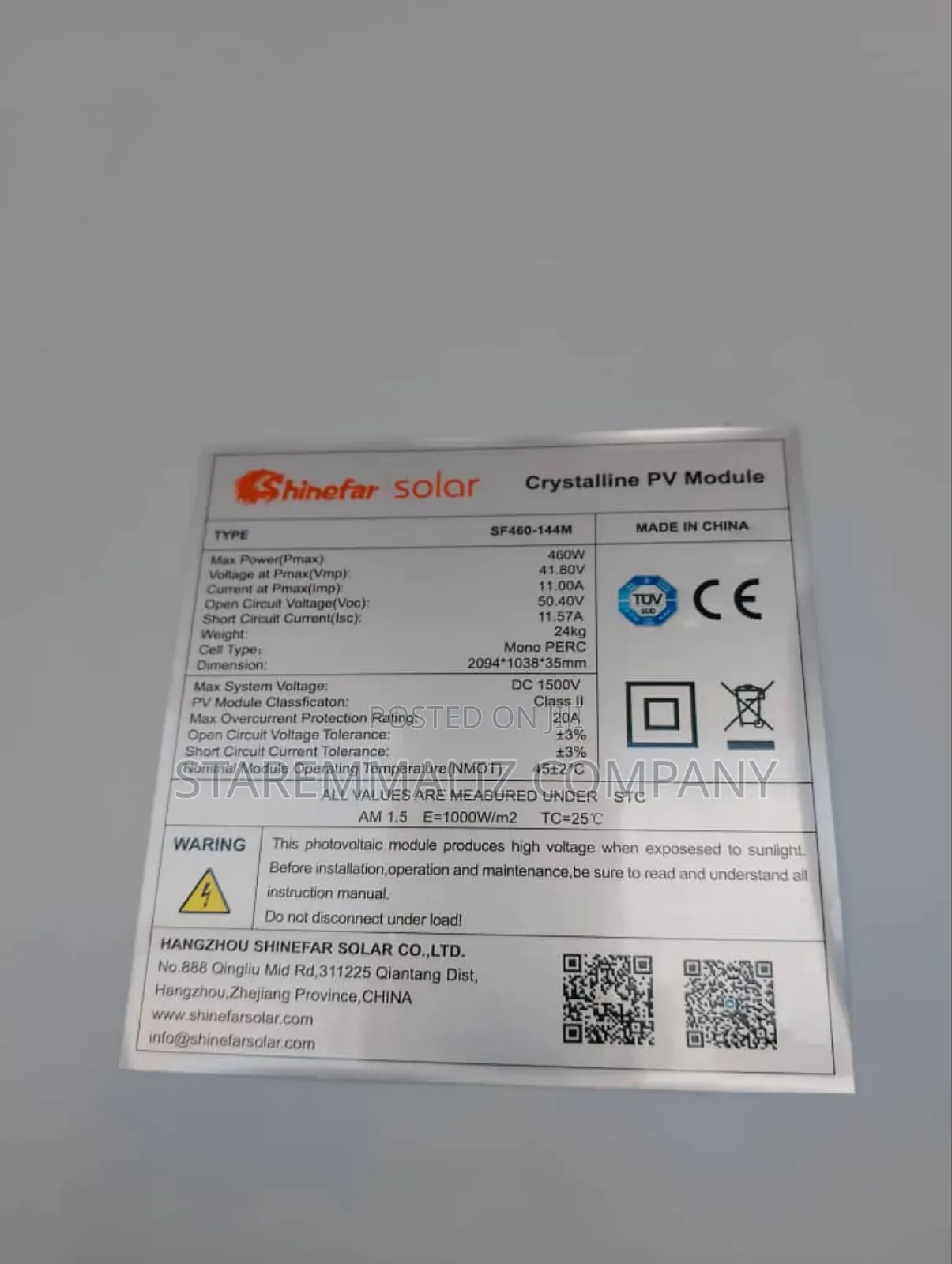 Solar 460w