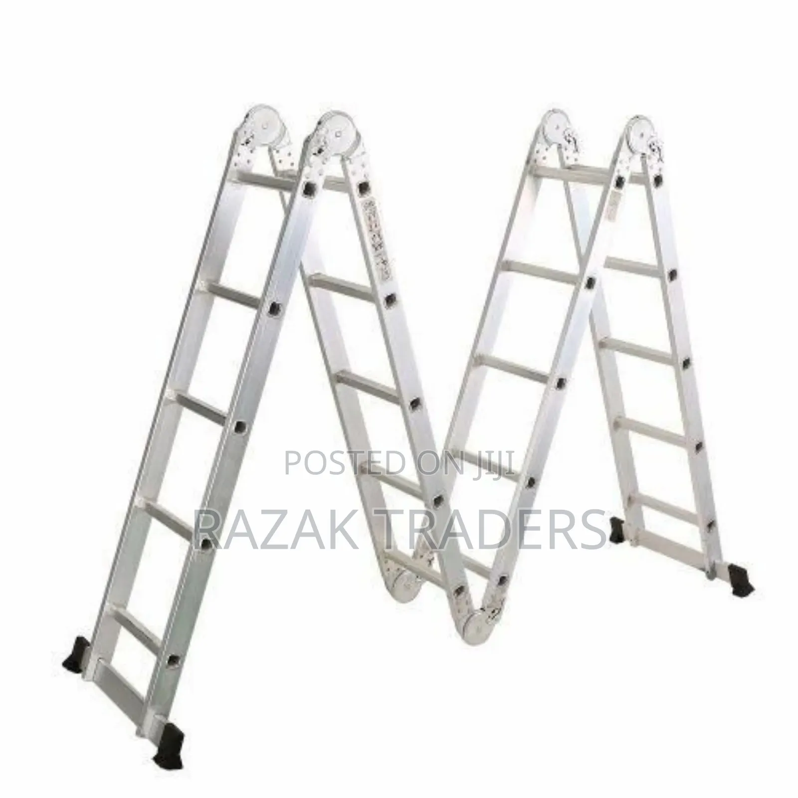 4x5 Multi-Purpose Aluminum Folding Ladder - Silver