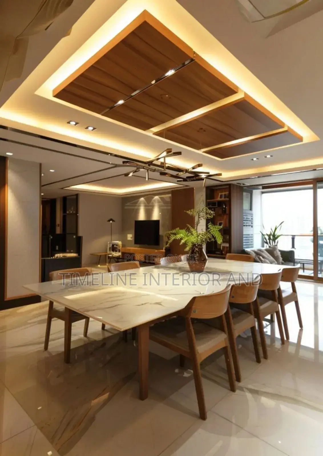 Modern PVC and Gypsum Ceiling Works.