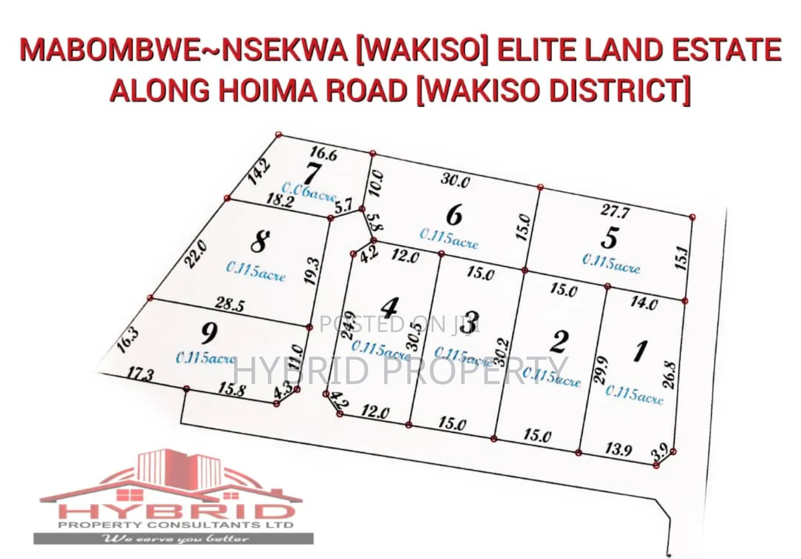 Prime Plots for Sale at Mabombwe Nsekwa~Wakiso Elite Estate.