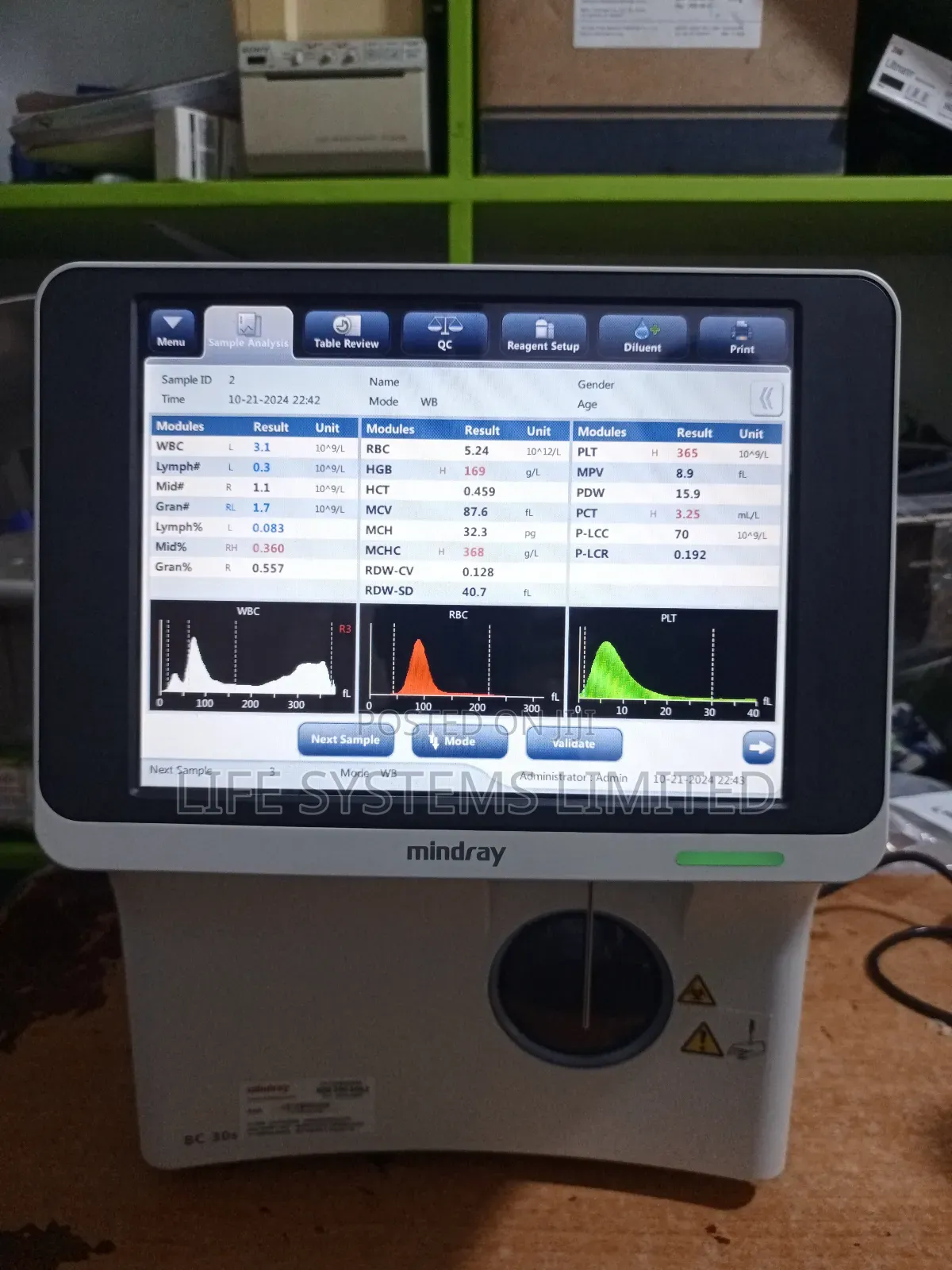 Mindray Bc30s Hematology Analyser