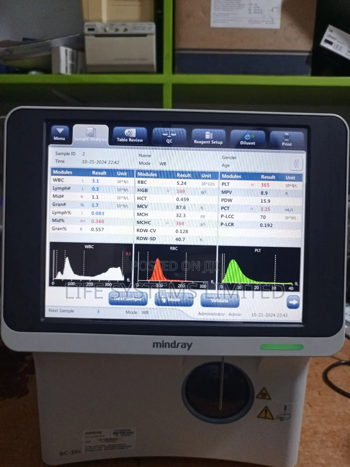 Mindray Bc30s Hematology Analyser