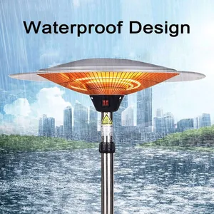 Outdoor Weatherproof Stand Electric IR Halogen Patio Heater