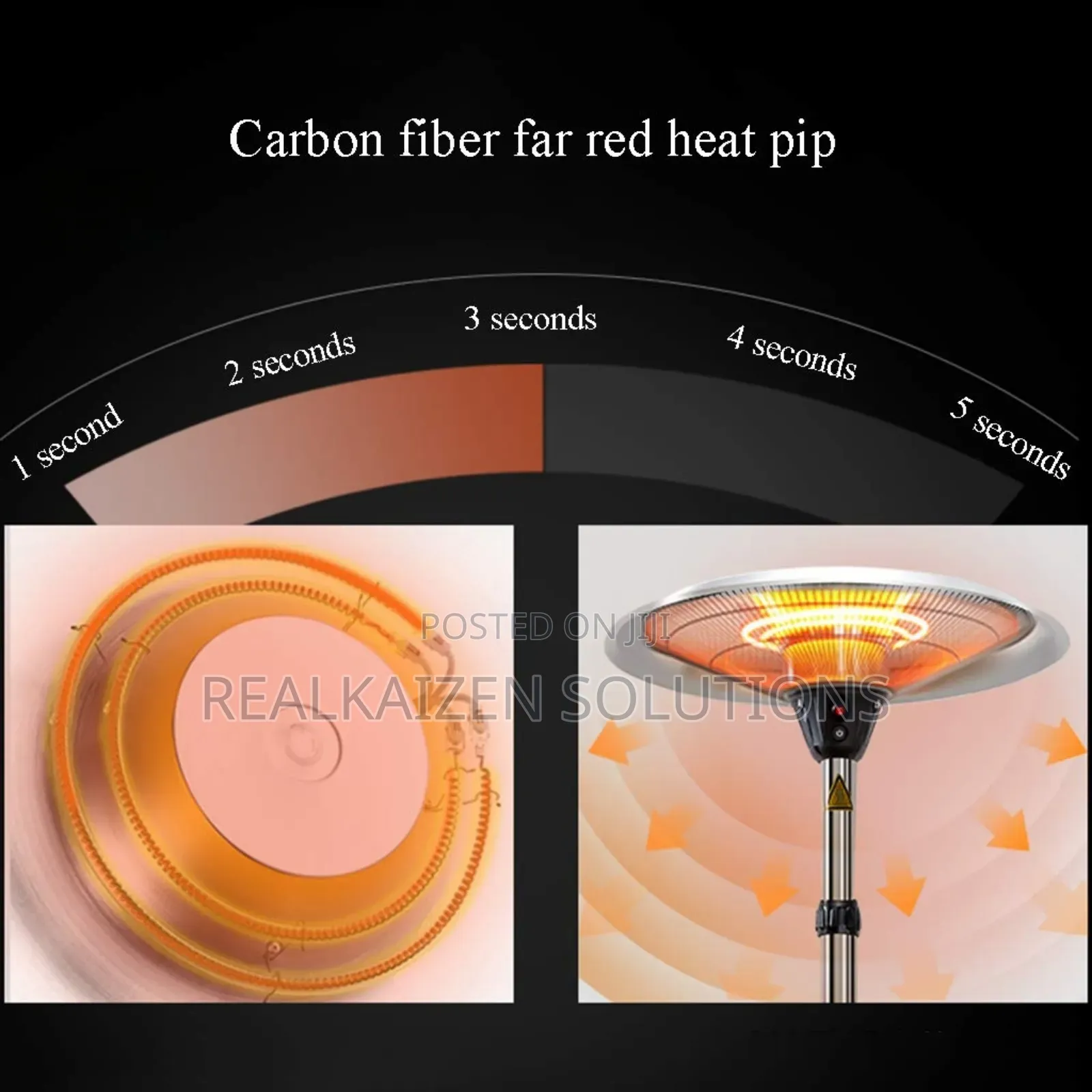 Outdoor Weatherproof Stand Electric IR Halogen Patio Heater