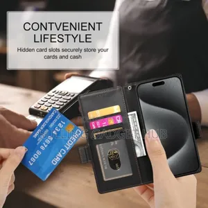 Wallet Case for Galaxy A15, Leather Slimprotective Cover