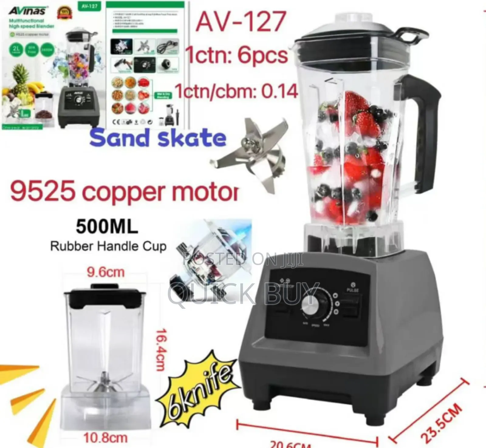 Premium AVINAS Commercial High Speed Food Processor, Blender