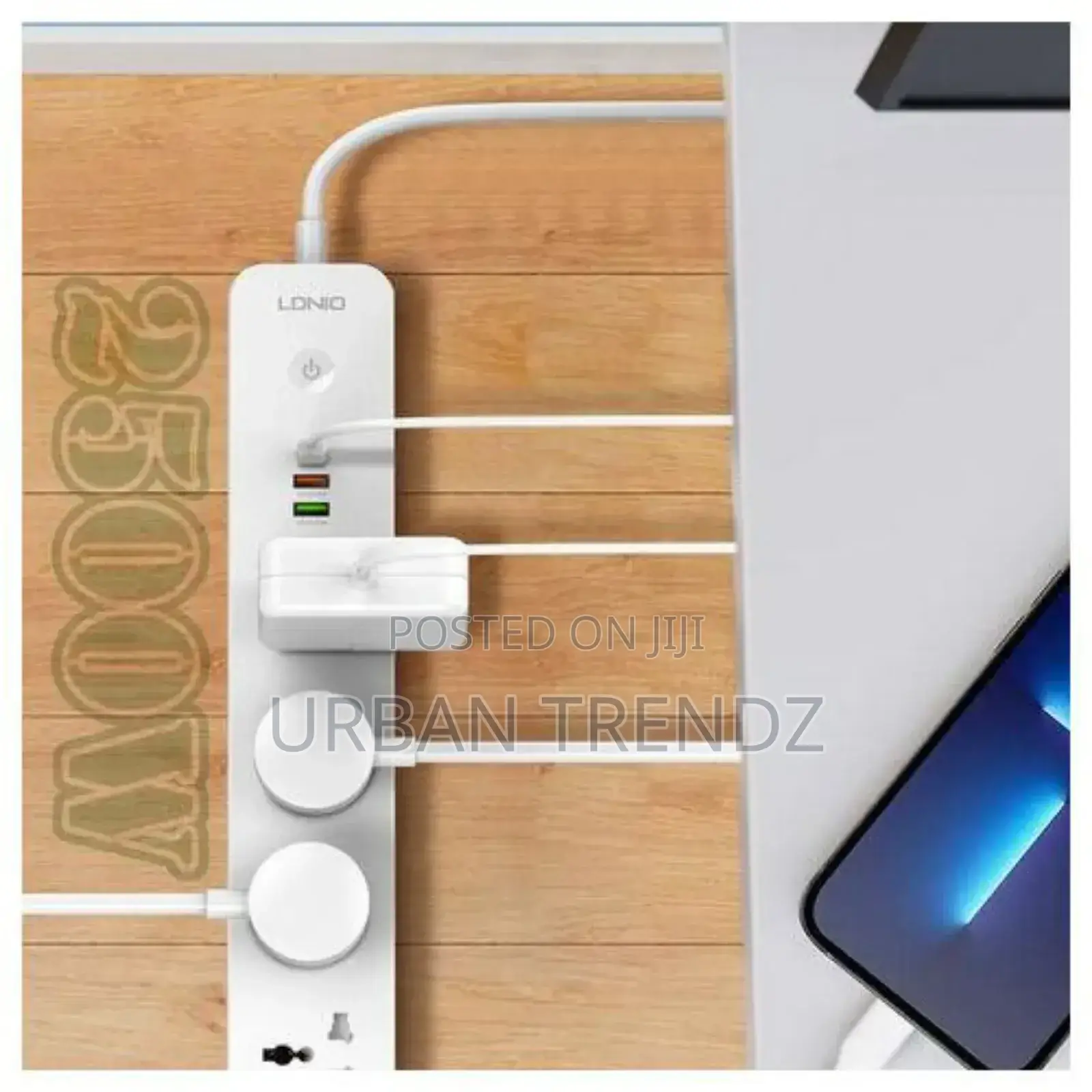 Ldnio Multi Socket Extension Lead With 5AC 3USB Power Socket