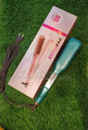 Corn Clip Curling Straightener Heat Styling Iron Brush