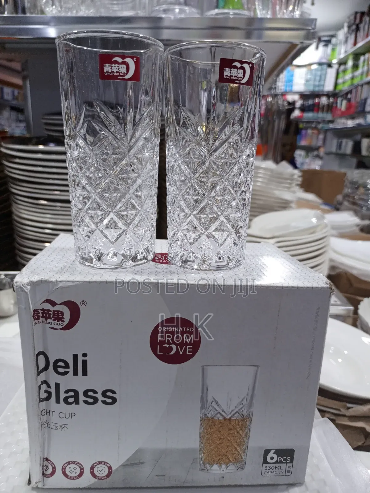 6pc Juice Deli Glasses