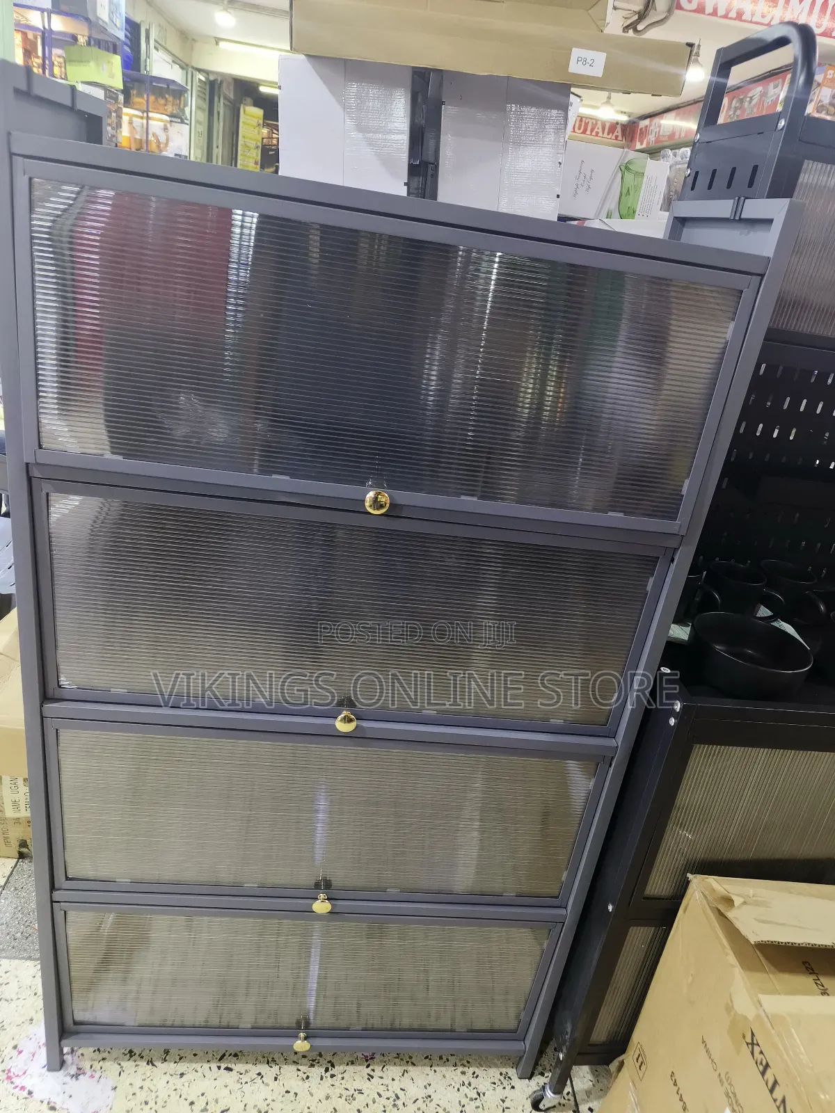 Multi-Purpose Kitchen Storage Shelf Cabinet With Lid