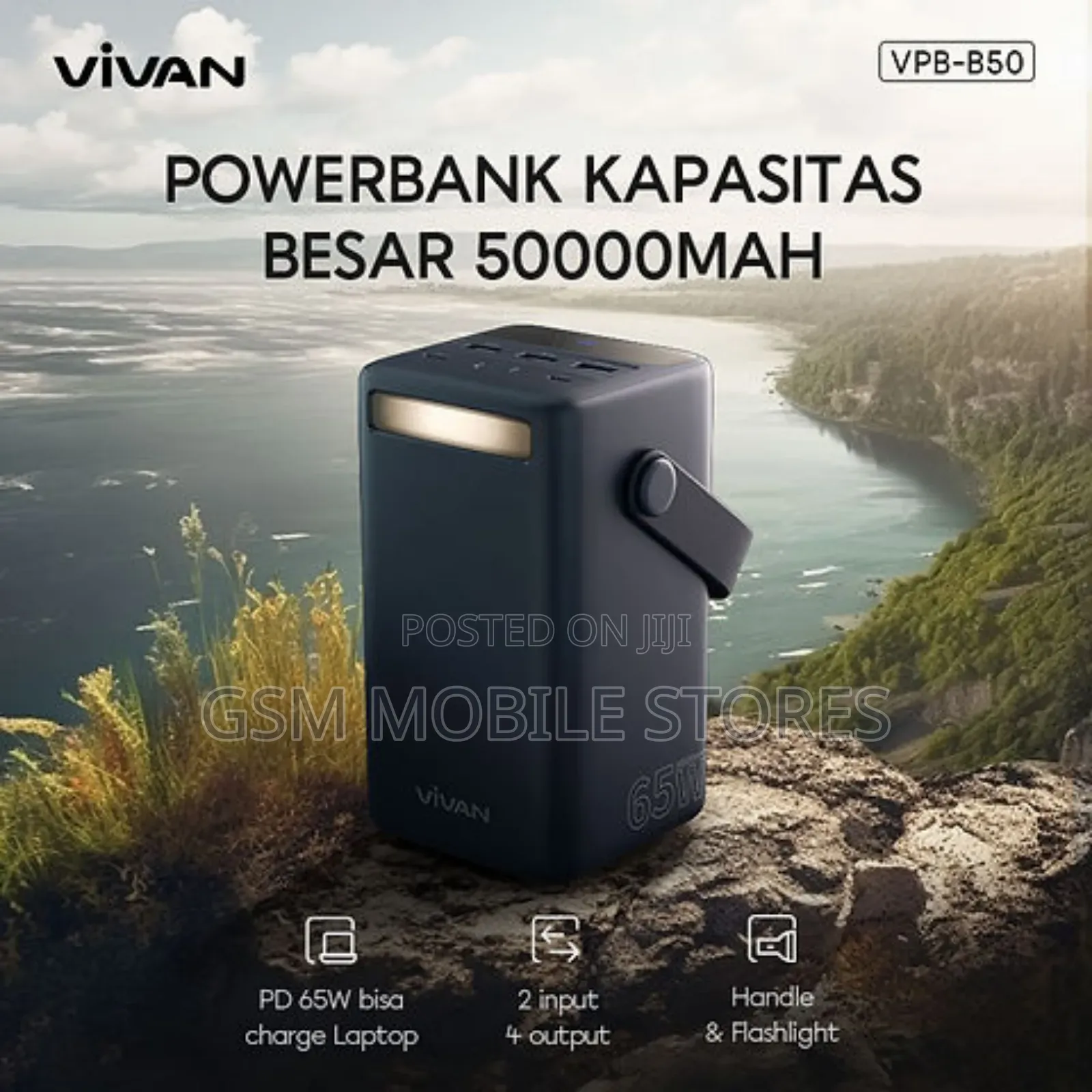 Vivian 50000mah VPB-B50 4 Output Fast Charging 65W