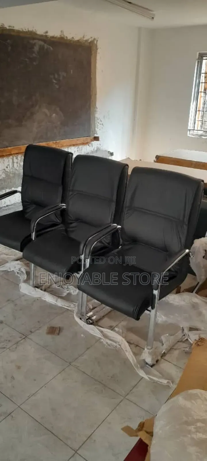 Leather Office Chair Curved Stand