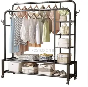 Heavy Duty Cloth Hanger With Wheels