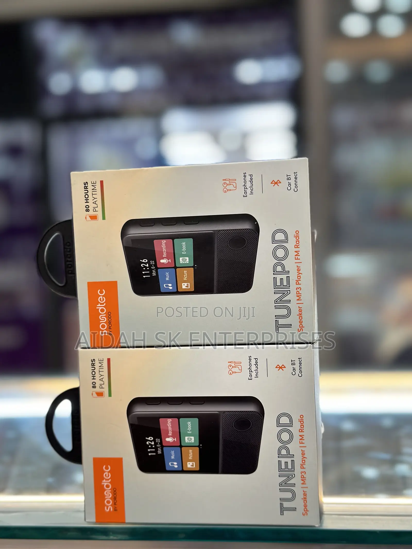 Porodo Soundtec Tunepod Speaker With MP3 Player, FM Radio.