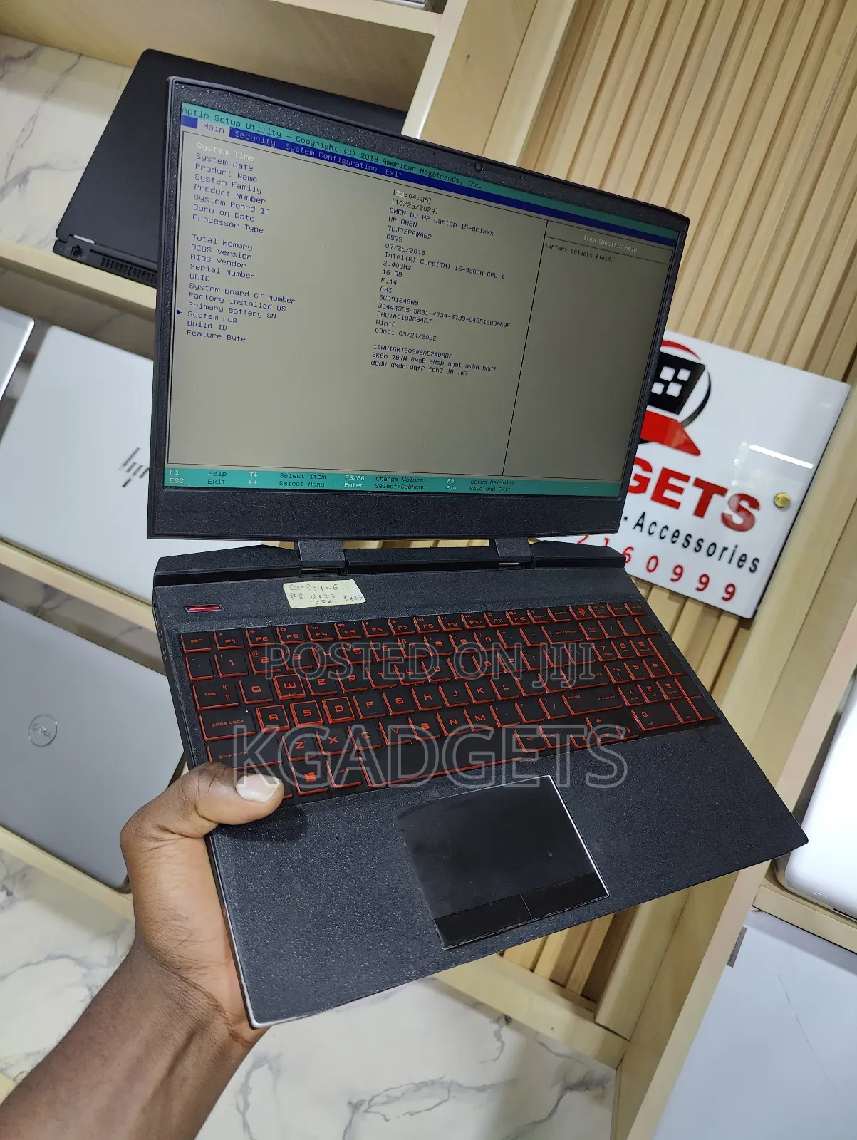 Laptop HP Omen 15-Dh002nr 16GB Intel Core I5 HDD+SSD 512GB