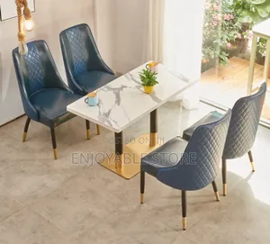 Modern Class Table and Chairs Dining Set