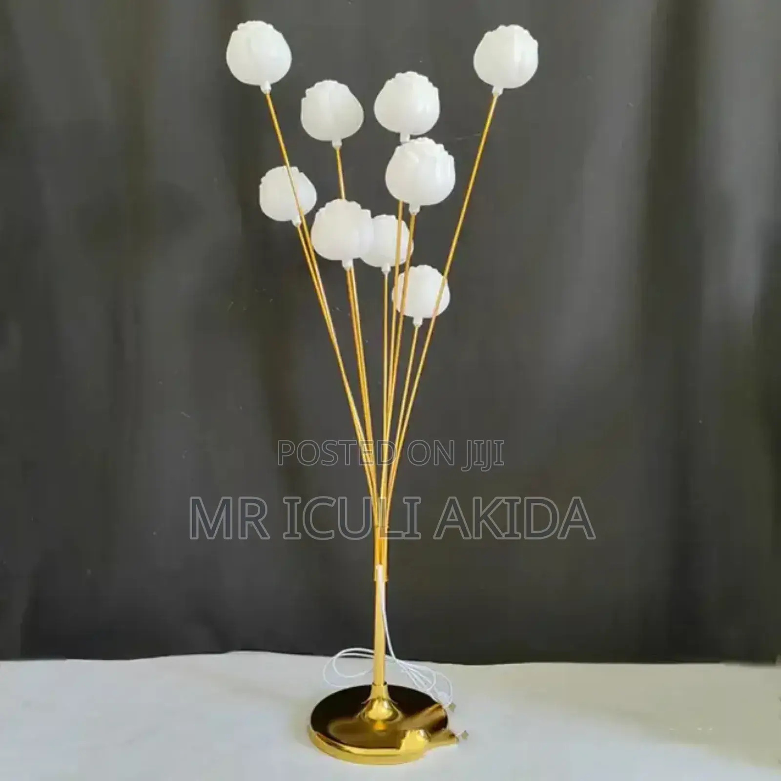 10pc Rose Lot Gold Chandelier Bedside/Wedding Deco Pil Light