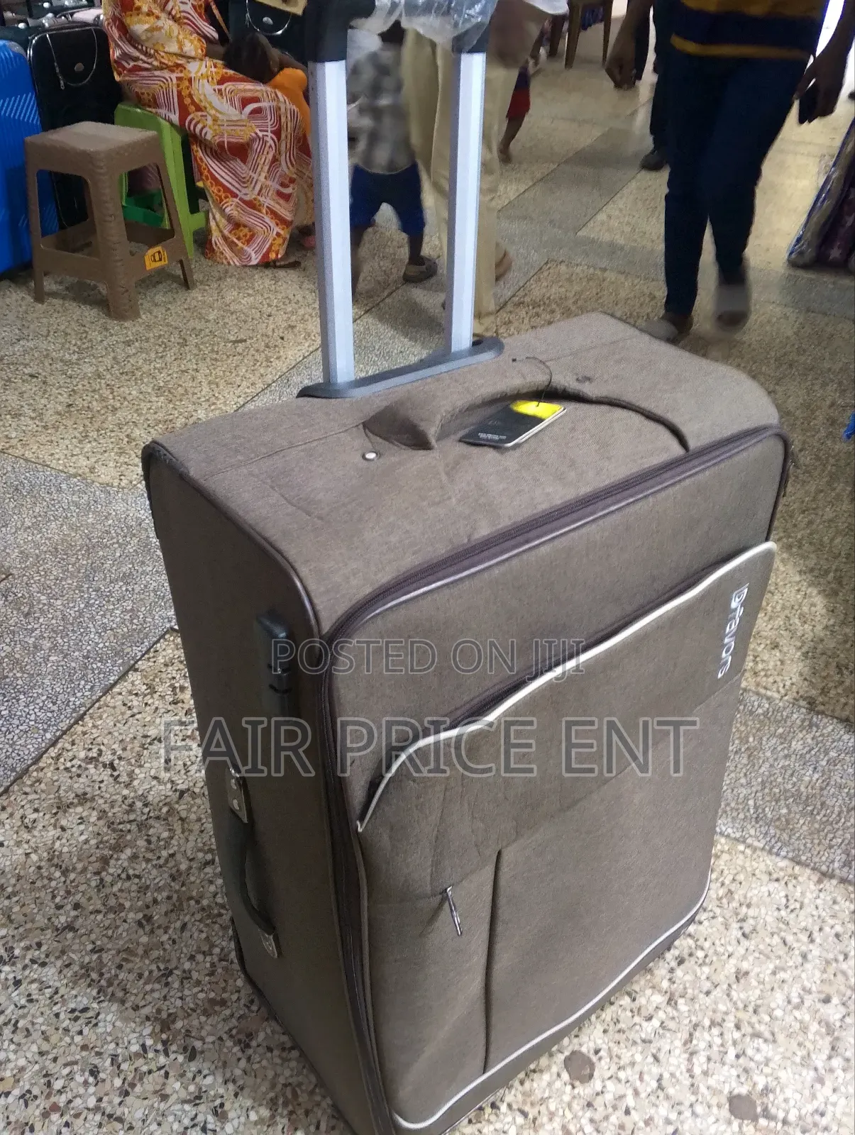 Original Cloth Suitcases.Large.( Brown)